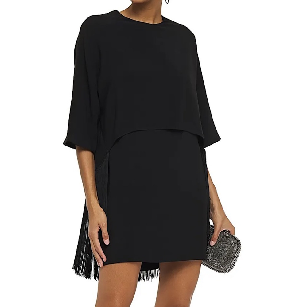 Stella McCartney - Fringe Cape Dress, US4/FR36